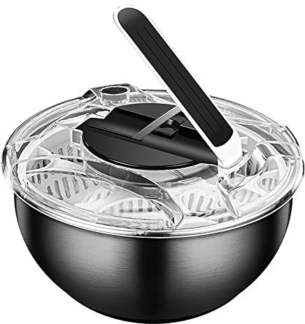 Frefgikty Séchoir à légumes et fruits Essoreuse à salade Essoreuse à laitue Stockage Machine de séchage Déshydrateur de légumes utile