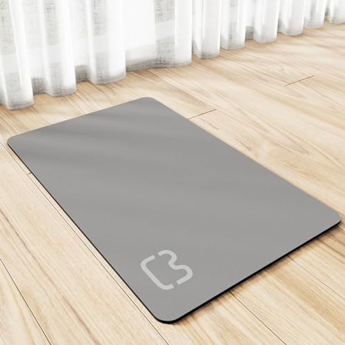 Absorbent Dog Mat for Food and Water Bowl, Super Absorbent Quick Drying Pet Mat, Cat Placemats (Light Gray, 35 * 50cm)