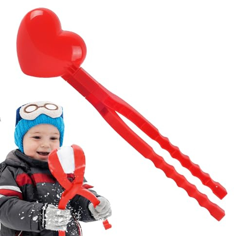 Youany Coeur Clip Boule De Neige, Pince À Boule De Neige,Moule À Sable en Forme De Canard d'hiver, Fabricant De Boules De Neige, Jouets De Plage De Neige pour Enfant, Adultes