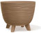 Prosperplast Furu Eco Wood-Naturo Blumentopf, Schale mit Füßen, Pflanzschale, UV-strahlenbeständig, Hergestellt aus Material, das bis zu 33% Holz enthält (⌀ 290mm)