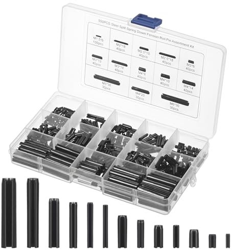 Bczhieulw 550-teiliges spannstift sortiment, splinte sortiment, sicherungsstift - Größen M1.5 bis M6, robuste für verschiedene Anwendungen
