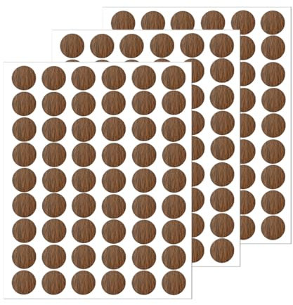 LICQIC Cache Trou Meuble Cache, Vis Adhesif Cache, Trou Mur Autocollants pour Armoires Murales Bureaux Réparations de Meubles, 162 Pièces 21 mm
