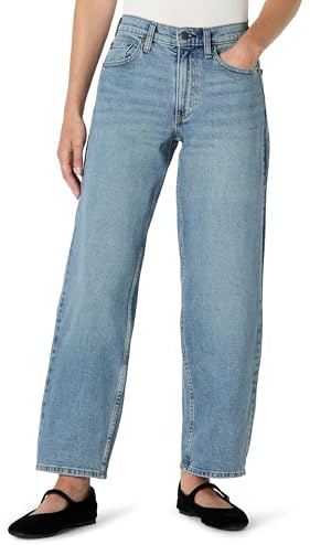Amazon Essentials Jean Jambes Ballons, Taille Haute Femme, Authentique Moyen Délavé, 40