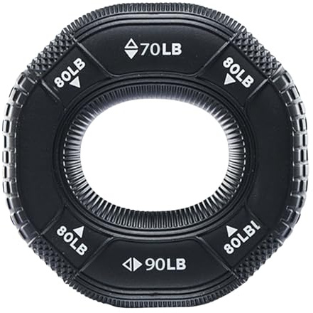 Snorvixre Allenatore di forza in silicone, anelli di rinforzo per le mani, per l'avambraccio, per l'allenamento delle dita, per uomo e donna, regolabile