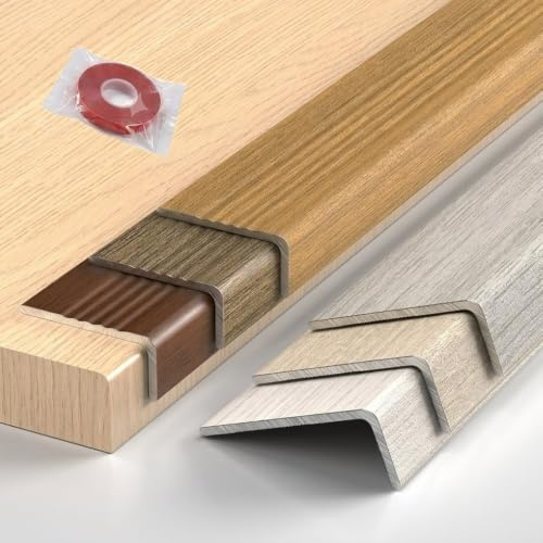 Cantonera de aluminio autoadhesiva, Perfil angular en L, acabado anodizado duradero 60 75 90 115 135cm Mamperlán escalera para peldaños de escaleras, protección paredes, uniones