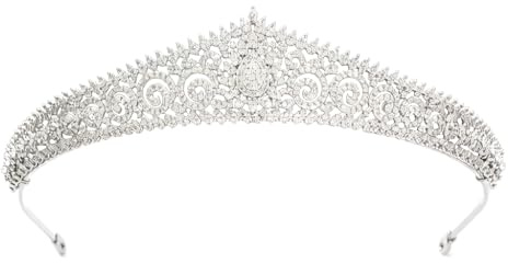 Full Cubic Zirconia CZ Wedding Royal Tiara Diadem Women Hair Jewelry Accessories S17803