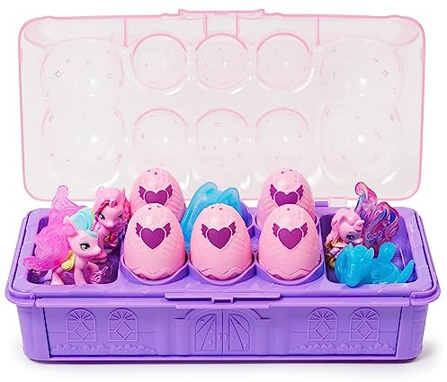 Hatchimals CollEGGtibles, Unicorn Family Carton with Surprise Playset, 10 Characters and 2 Accessories, Kids Toys for Girls Ages 5 and up