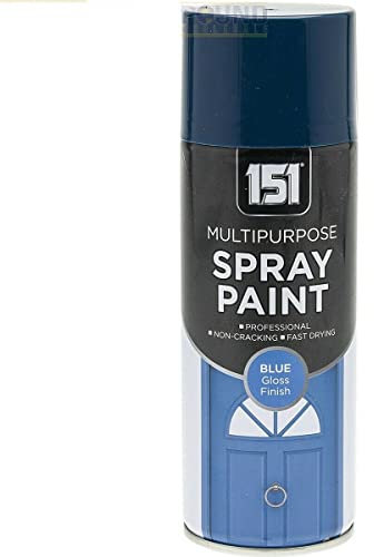 Classic Signature - 151 Multi Purpose Spray Paint 400ml for Metal, Wood, Plastic, Walls - Aerosol Spray with Perfect Finish (2 x Pack, Blue Gloss)