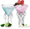 SLHOWOW Cocktail Octopus Jellyfish Cocktail Glasses Set of 2, Transparent Creative Novelty Martini Glass for Home Bar Restaurant Wedding Holidays Party Celebration (Box Packing)