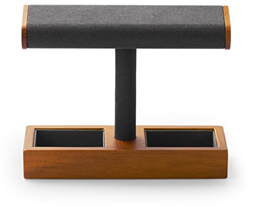 Oirlv Solid Wood Watch Display Stand T-bar Watch Stand for Men and Women Jewelry Accessory Organizer for Store and Home(SM19102)