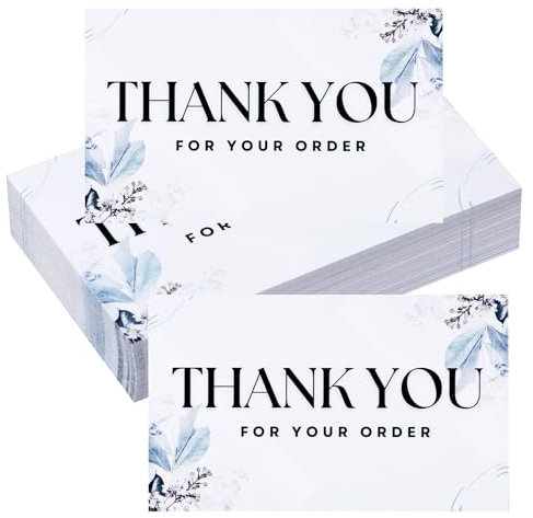 Eruinfang 50 Stück Dankeskarten Danke Karte Dankeschön Karte Dankeskarte Thank You Cards für Hochzeit Geburtstag Geschäft Kommunion Hochzeiten Verabschiedungen