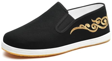 Scarpe Tradizionali in Stoffa della Vecchia Pechino, Scarpe Casual da Uomo in Stile Cinese Antiscivolo e Traspiranti, Scarpe da Kung Fu(42 EU)