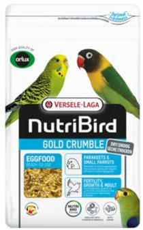 Versele-Laga NutriBird Gold Crumble Sittiche & kleine Papageien | 1 kg | Trockenes Eifutter für Wellensittiche, Neophemen, Agaporniden & andere Ziervögel | Mit Lysin & Methionin