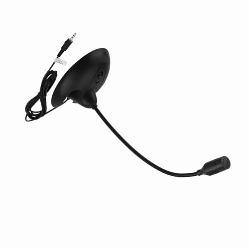 Keenso Kompakt Schwanenhals stereomikrofon, liten mikrofon för sång, karaoke system dubbel kanal (svart)
