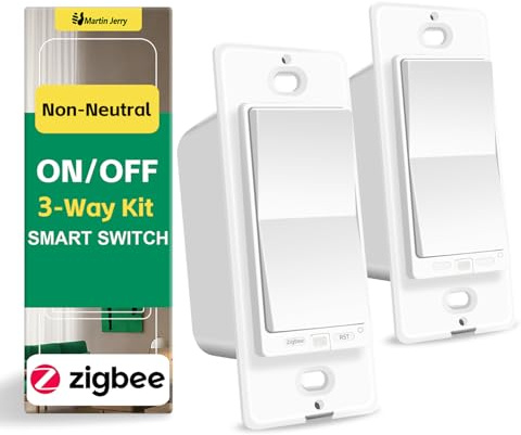 3 Way Smart Switch no Neutral Required | Master & Add-on Kit, No Battery, Smart Light Switch, Compatible with Alexa, SmartThings and Work with Google Home, Smart Home Devices