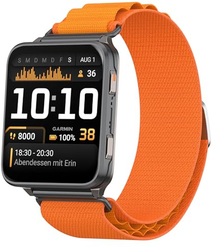 NewJourney 24mm Nylon Alpine Loop Armband Kompatibel mit Garmin Venu X1 – Verstellbares Sport Ersatzarmband mit Metallschnalle, Quick-Release Nylonband für Garmin Venu X1&COROS Nomad Herren Damen