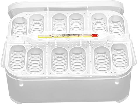 Xoeryoy Reptilien-Inkubationsbox, Reptilien-Inkubator, Eierablage, Brutbox mit 12 Gittern für Schildkröten, Geckos, Eidechsen, Mähne