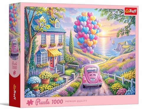 Trefl - Romantic Ride - 1000-bitars pussel - Pussel med strandlandskap, kreativ underhållning, roligt, för vuxna och barn över 14 år