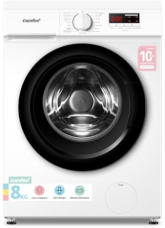 COMFEE' Lavatrice Slim 8 kg Classe A 1400 Giri Motore BLDC Silenzioso