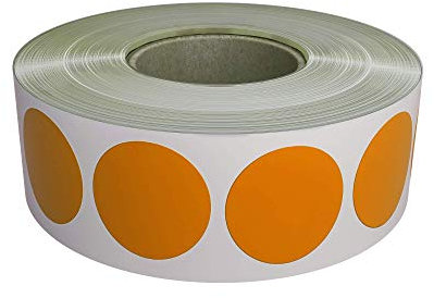Klebepunkte Orange 19 mm Sticker – 1,9 cm Aufkleber 1050 Stück von Royal Green