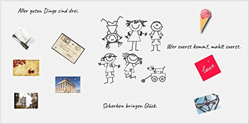 Tafelfolie Magnetfolie 200x60cm Türfolie Whiteboard-Folie Magnettafel inkl 10 SuperMagnete selbstklebend & magnetisch I Haftgrund für Magnete I beschreibbar, nass und trocken abwischbar (weiß)