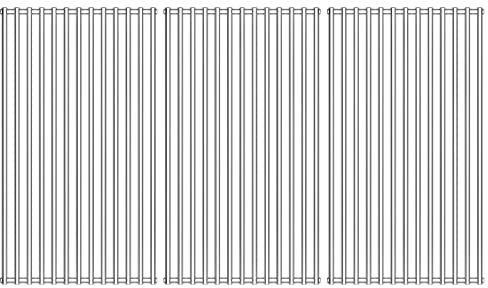 GFTIME 41,5 x 70,5cm Edelstahl Grillrost für Burnhard Big Fred, Taino Platinum 4+2, Taino Black 4+2, für Tepro 3662 gasgrill, für Enders Chicago 4, Next 4, Jedes Stück misst 41,5 x 23,5cm, 3 Stück