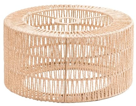 Colcolo Paper Rope Lampshade Boho Lampshade Boho Pendant Lamp Shade Handwoven Lamp Shade for Kitchen Island Teahouse Dining Room Cafe - Large