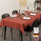 chambry Tischdecke 100% Leinen Stonewashed – Handarbeit Made in Germany – Größe und Farbe wählbar – hochwertige und nachhaltige Tischwäsche aus Naturmaterial - Terra Cotta 110cm x 135cm