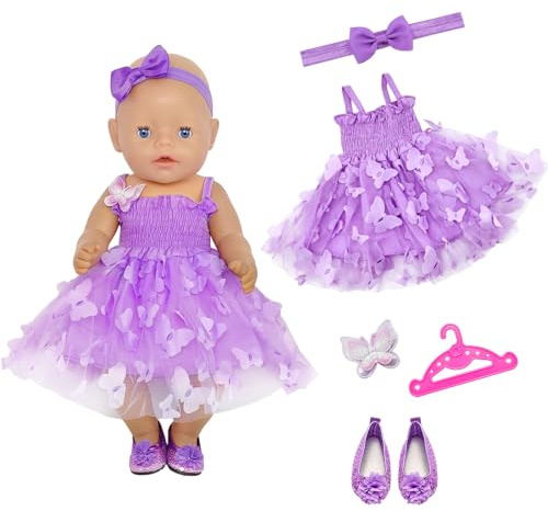 4 PCS Baby Doll Clothes for 14-18 Inch Baby Doll, Doll Clothes Accessories