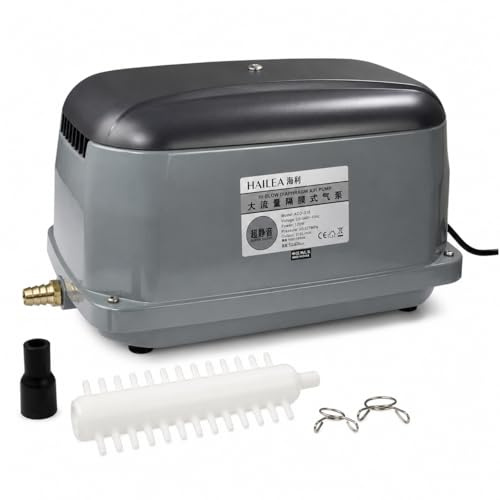 Hailea HAP 200 Aireador para acuario y estanque – Bomba de aire profesional de alto caudal