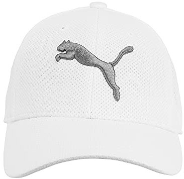 PUMA Unisex-Erwachsene Evercat Mesh Stretch Fit Cap Baseballkappe, Weiß, L/XL