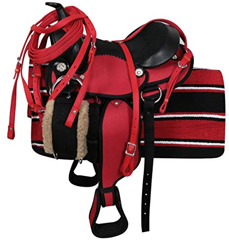Sella Pony Sintetica 12 Rosso 12” = 30,5 cm