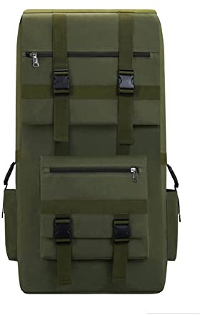 SHTGOI Sac à dos tactique de grande capacité de 120 l - Étanche - Pour les fans de l'armée, les voyages, le cyclisme, l'escalade, le trekking - Vert armée