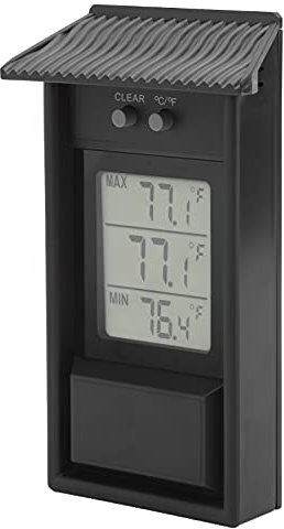 Hyuduo Termómetro Digital, Medidor de Temperatura Exterior, Números Grandes para Jardín, Invernadero, Impermeable, Sala de Invernadero, Oficina