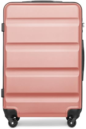KONO Hartschalenkoffer Groß Koffer Reisekoffer 75cm Leichter Rollkoffer mit TSA Schloss und 4 Rollen Koffer XL, 75x51x28cm, 90Liter (Rosa)