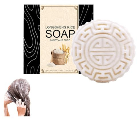 Rice Water Shampoo And Conditioner Bar, Antihair Loss Soap, Solid Hair Shampoo For Woman Men, Conditioner Bar Moisturizing Nourishing And Softening, For Dry Damaged (1PC)