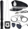 Fartoni Disfraz Policia Niño, Niña, Hombre o Mujer. Disfraz De Policía Hombre O Disfraz De Policia Mujer Con Esposas. Accesorios Policia Disfraz, Gorra, Porra, Placa, Silbato, Gafas. Traje Policia.