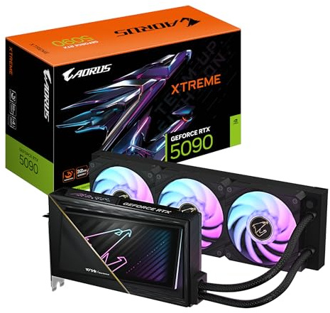 Gigabyte AORUS GeForce RTX 5090 Xtreme WATERFORCE 32G Grafikkarte - 32 GB GDDR7, 512 Bit, PCI-E 5.0, 2655 MHz Kernfrequenz, 3 x DP 2.1a, 1 x HDMI 2.1b, NVIDIA DLSS 4, GV-N5090AORUSX W-32GD