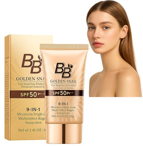 EHIOG Color Correcting BB Cream, Getönte Tagescreme, Feuchtigkeitsspendende BB CC Creme mit 50+ Lichtschutzfaktor, Feuchtigkeitsspendend und Makellos, Langanhaltender, Natürliches Finish(Nature-40G)