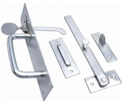 Garden Mile 7 Suffolk Gate Latch - Silver Galvanised Steel Thumb Latch - Heavy Duty Rustic Gate Hardware for Wooden Garden Gates, Shed Doors and Outdoor Entrances - Weatherproof & Rust-Resistant