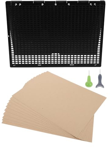 Anneome Kit per Lavagna Braille con Penna per Addestramento Braille, Tavoletta in Plastica 27 Linee 30 Celle, Ausilio Didattico Riutilizzabile per Studenti e Non Vedenti, Supporto