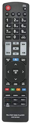 AULCMEET AKB72975301 Télécommande de Remplacement Compatible avec LG DVD Blu-Ray Player BD550 BD560 BD560C BD565 BD570 BD572 BD590 BD590C BD592 BX580 BX582 BX585 BD350 BD350V
