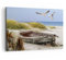 Bilder auf Leinwand 100x70cm Leinwandbild mit Rahmen Strand Möwen Łódź Groß Wanddeko Bild Schlafzimmer Küche Deko Wandbilder Dekoration Wohnzimmer Wall Decor Canvas Wand Kunstdruck Art AA100x70-4170