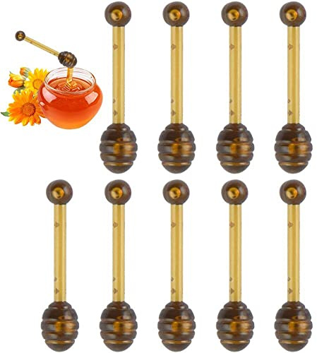 Bee Lip Balm Applicators Spoons 10pcs/set Prevention Dry and Cracked Lip Scrubs Exfoliator with Lip Brush