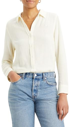 Levi's Women's Classic Fit Bw Shirt with Button-Down Collar, Savannah Stripe Anise, M