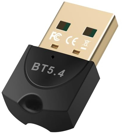 Adattatore Bluetooth 5.4, USB Bluetooth Dongle per PC, chiavetta Bluetooth per mouse, tastiera, cuffie, cellulare, tablet, controller, supporta Windows 11/10/8.1/7