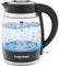 Chefman Elektrischer Wasserkocher, 1.8L 3000W, abnehmbarer Deckel, automatische Abschaltung, Trockengehschutz, Edelstahlfilter, BPA-frei, elektrische Teekanne aus Borosilikatglas