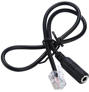 TLOKIXA 3,5 mm adapterkabel 3,5 uttag hona till RJ11 hane kompatibel med datorheadset telefon smartphone headset adapter omvandlare
