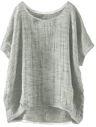 Muslin blus dam överdimensionerad – damblusar kortärmad linneskjorta vintage sommar långa skjortor lätt blus muslin blusar eleganta blusar linneskjorta överdimensionerad linne tunika