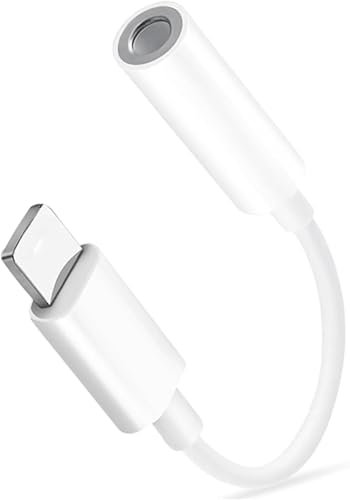 iPhone Adapter, iPhone Jack Adapter [MFI zertifiziert] Ligning auf 3,5 mm Klinke Kopfhörer Aux-Adapter Audio Dongle Konverter für iPhone 14/14 Pro/14 Pro Max/13/13Pro/12/11/XS/XR/X/8P/7
